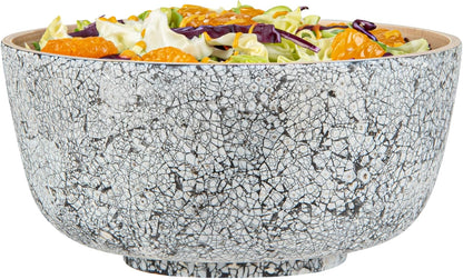 Restaurantware-Bambuddha 15 Ounce Small Salad Bowl, 1 Heavy-Duty Round Salad Bowl - Sustainable, Reusable, Black Bamboo Serving Dish, for Serving Salads, Fruits, and Appetizers
