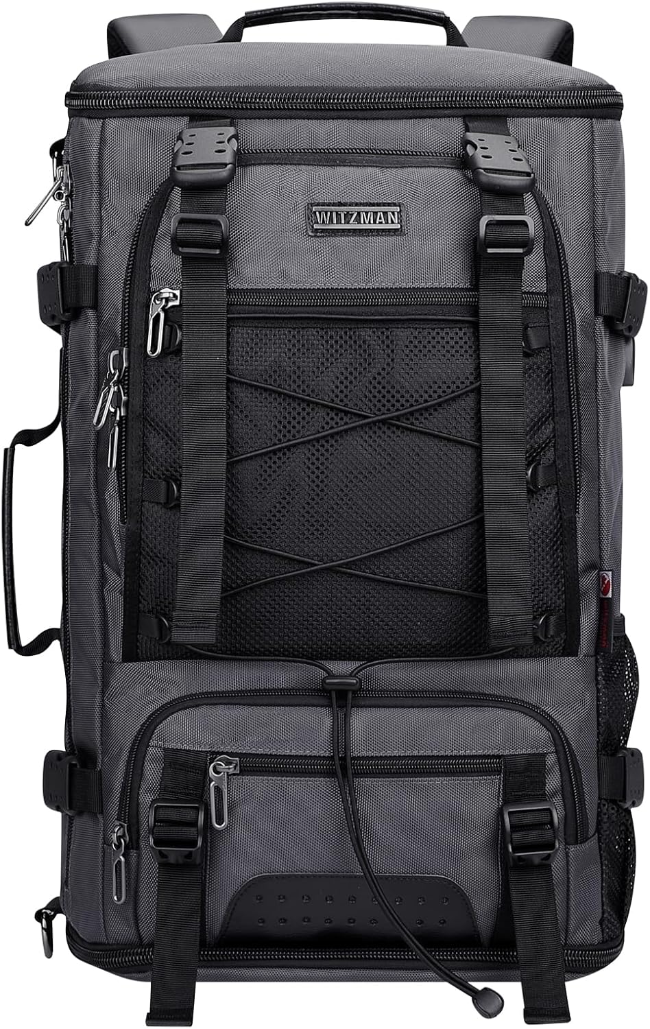 WITZMAN Travel Backpack for Men Large Carry on Backpack Convertible 3 in 1 Bags with Shoe Compartment Fit 17 Inch Laptop(B689 Silvery Grey)