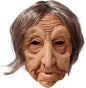 Old Lady Mask Realistic Latex Halloween Old Woman Mask with Short Hair Creepy Accessory for Halloween Costume Party.