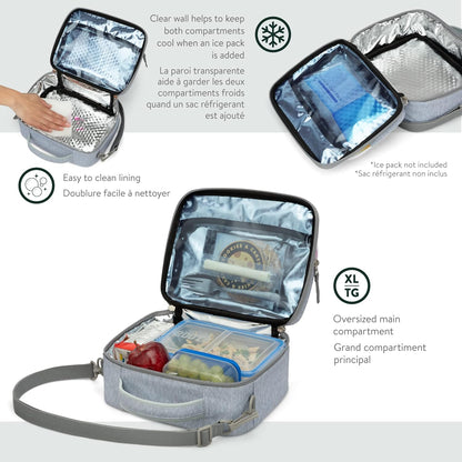 Roots Athletic 3-in-1 Matching Water Resistant Teen Backpack and Lunch Bag Set with Bonus Pencil Case - Made from 100% Recycled Fabrics - 34 litres, Blue Black Navy Camo, XL