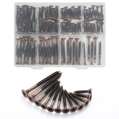 Mr. Pen Wood Screws Assortment Kit, 152 Pcs, Phillips Tips, Wood Screws, Screws, Assorted Screws, Screws Set, Flat Head Screws, Assorted Wood Screws, Screws Assortment, Screw Set Assortment
