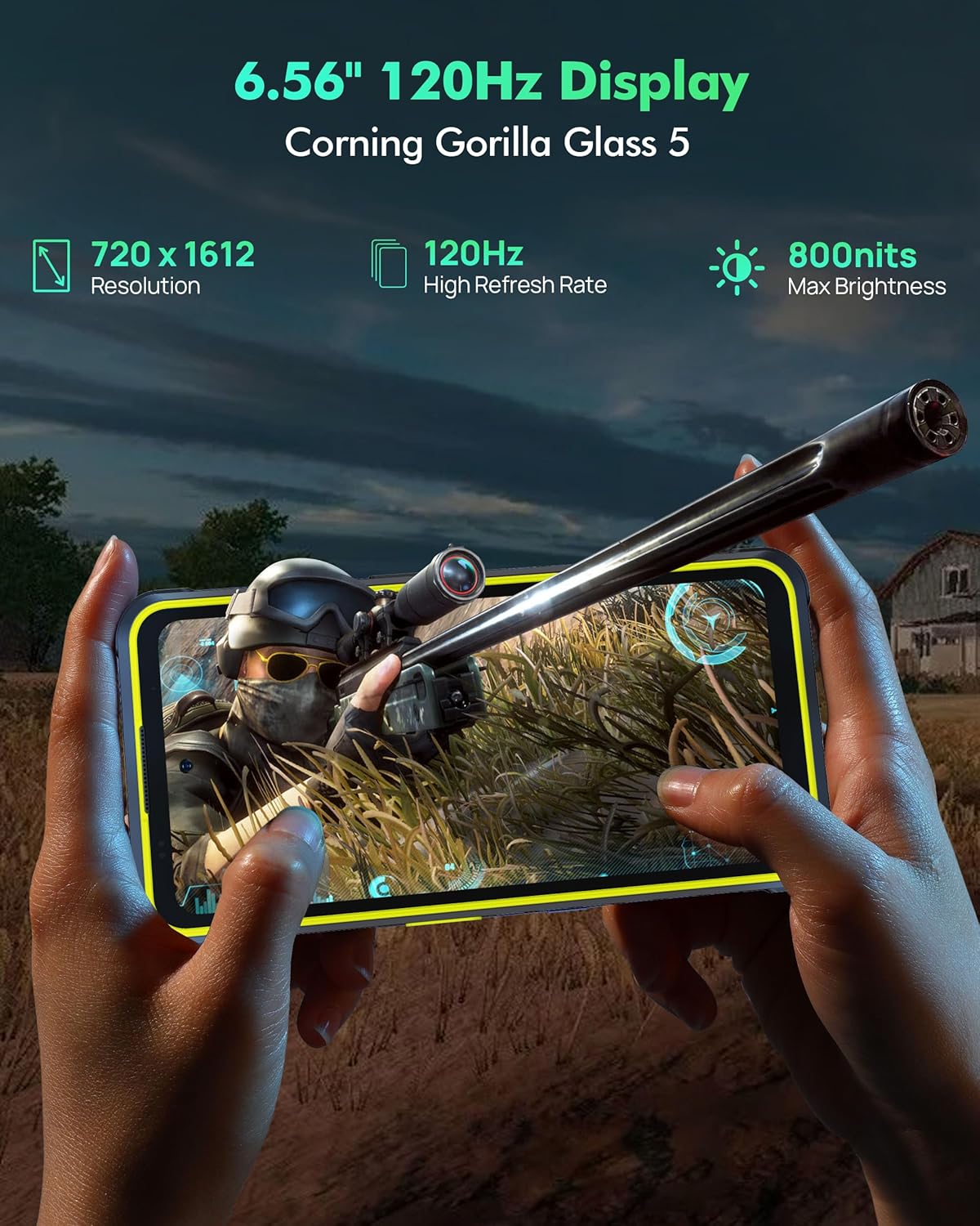 5G Rugged Phone, Ulefone Armor X31 Pro Unlocked Smartphone, MTK Dimensity 6300 5G, 16GB+256GB, Android 14, 6.56” 120Hz, 64MP Main Cam., 25MP Night Vision Cam., 6050mAh, Google Lens, NFC - Black