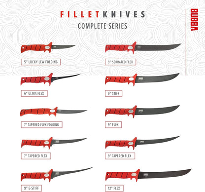 Fishing Fixed Blade 9 Inch Tapered Flex Fillet Knife