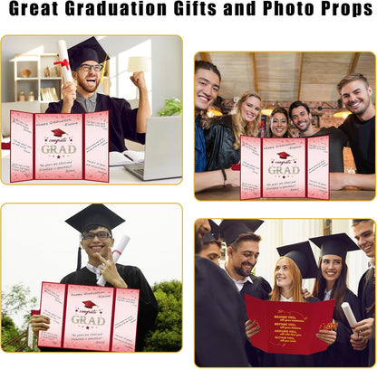 Vlipoeasn 2025 Graduation Guest Book Alternative, Red Gold Class of 2025 Graduation Party Decorations, Graduation Signature Book for 2025 College High School, Unique Graduation Gifts for Friends