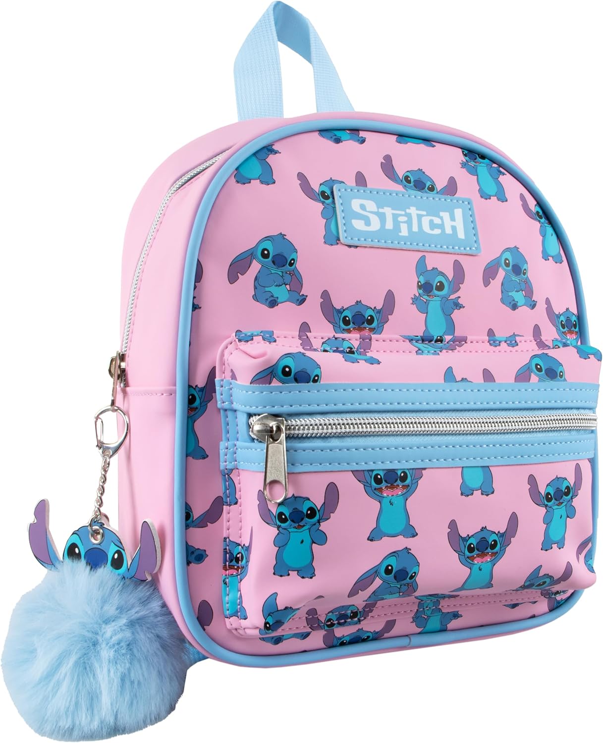 Disney Mini Backpack With Stitch Keychain | Girls Lilo And Stitch Bag | Mini Backpack For Girls | One Size Pink