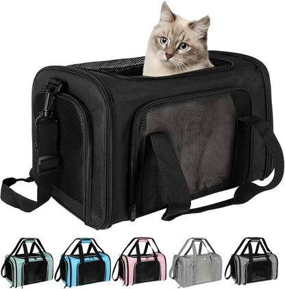 Top tasta Dog Cat Carrier Pet Carriers for Small Medium Large Cats Dogs Carrier Soft Sided Small Puppy Dog Carrier Portable Foldable Airline Approved Dog Cat Travel Carrier Grey Medium
