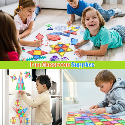 Magnetic Tiles Kids Toys STEM Magnetic Blocks Building Magnet Toy 40PCS