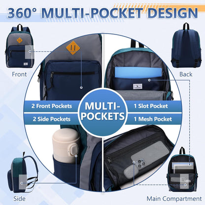 School Backpack for Kids,Lightweight Water Resistant Work Travel Backpack for Women Men Teens VONXURY