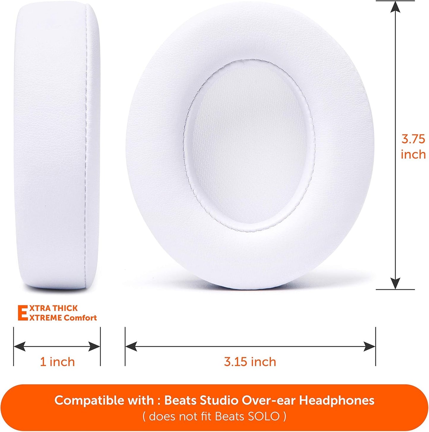 WC Wicked Cushions Replacement Ear Pads for Beats Studio 2 & 3 (B0501, B0500) Wired & Wireless | Does NOT Fit Beats Solo | Softer PU Leather, Enhanced Foam & Stronger Adhesive | Emerald Tide