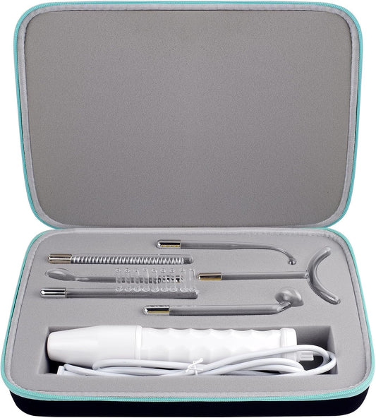 GWCASE for NuDerma High Frequency Wand Case, 6 Wands, Customizable EVA, L Hard EVA Shell, Shock+Splash Proof; 2-layer Cuttable Foam; 360° Zipper +Handle; Skincare Travel, Home Storage,Case Only
