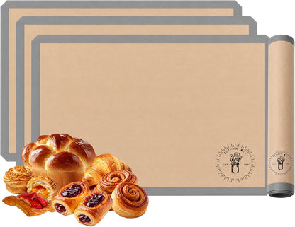 Silicone Baking Mats, Full Size Baking Sheet Liners, Pack of 10 Red