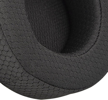 Geekria Comfort Mesh Fabric Replacement Ear Pads for Corsair Virtuoso RGB/Wireless SE/Wireless XT Headphones Ear Cushions, Repair Parts (Black)