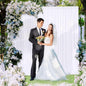 10.6x10Ft White Backdrop Curtain Parties Photo Curtains Backdrop Drapes Fabric for Wedding Birthday Baby Shower Decorations