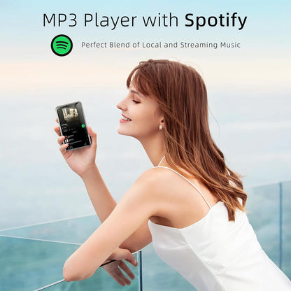 MP3 Player with Bluetooth and WiFi, Music Player with Camera Spotify Pandora,Amazon Music, 4" Touch Screen Android MP4 MP3 Player with Speaker 144GB MP4 & MP3 Player for Travel Sport