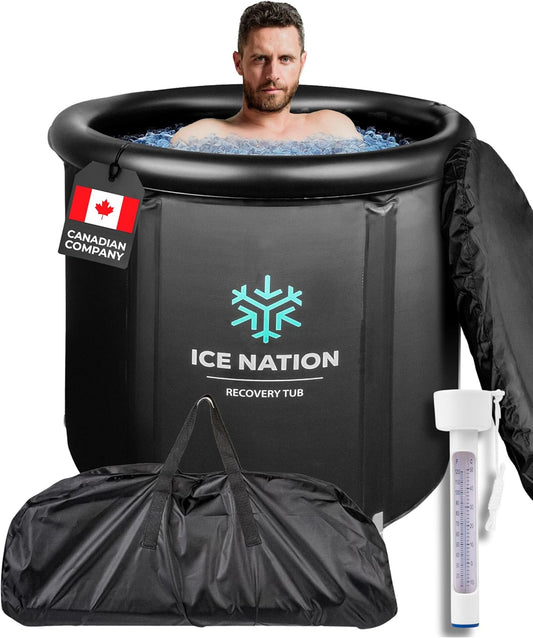 XL Ice Bath Tub, 100 Gal Cold Plunge, Portable, for Athletes, Canadian Owned