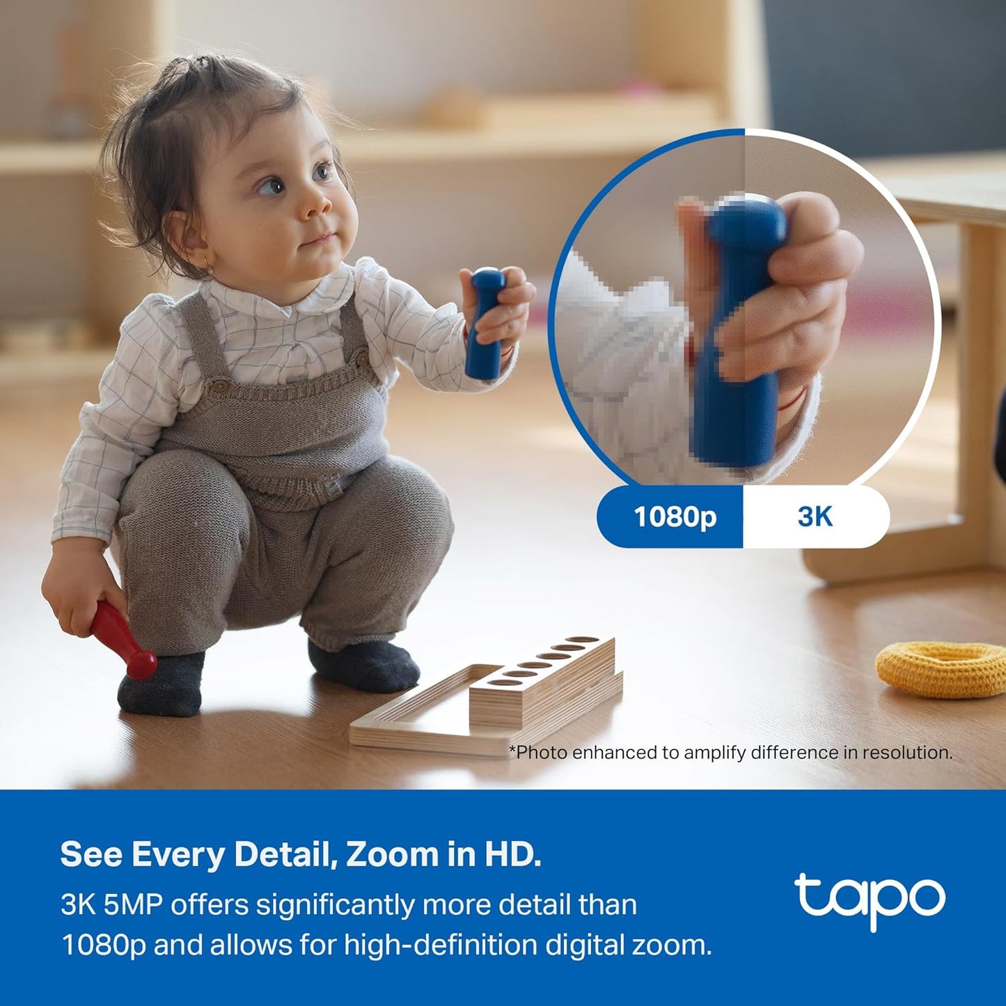 TP-Link Tapo 2K Pan/Tilt Indoor Security WiFi Camera, Baby & Pet Camera w/ 360° Motion Tracking, 2-Way Audio, Night Vision, Cloud & Local Storage (Up to 256 GB), Works w/Alexa & Google (Tapo C210P2)