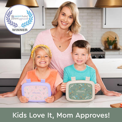 Bentgo Kids Prints (Unicorn) - Leak-Proof, 5-Compartment Bento-Style Kids Lunch Box - Ideal Portion Sizes for Ages 3 to 7 - BPA-Free and Food-Safe Materials