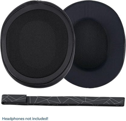 Ear Pads & Headband Replacement for SteelSeries Arctis 7/9 / Pro & Prime Wireless Gaming Headset etc. by MMOBIEL - Cooling Gel Ear Pad Cushions & Elastic Fabric Headband Top Pad Cushion