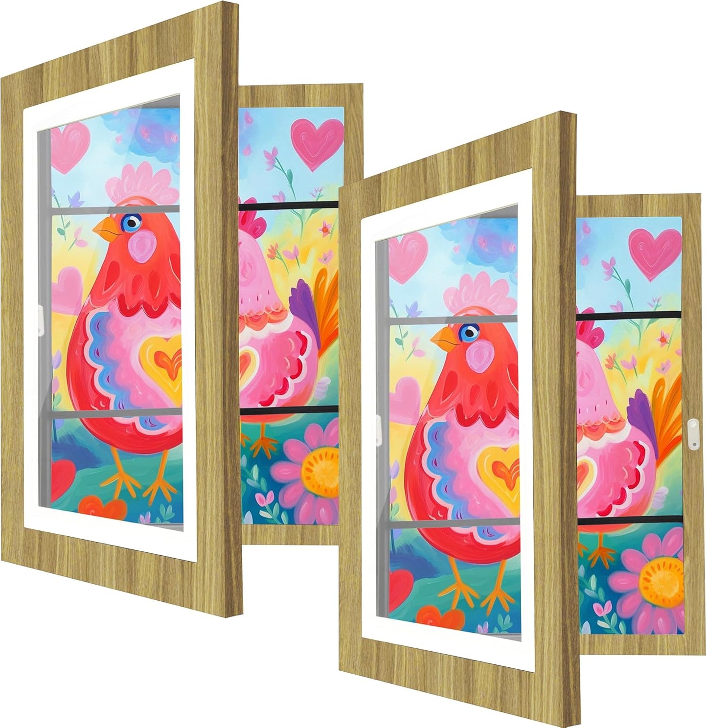 [2-Pack] Kids Artwork Frames Changeable, 8.5 x 11-IN Frames for Kids Artwork, Front Opening Picture Frames, Home Decor, Up to 150 Pcs of Child Art Frame, Craft Storage, Hanging Wall Décor