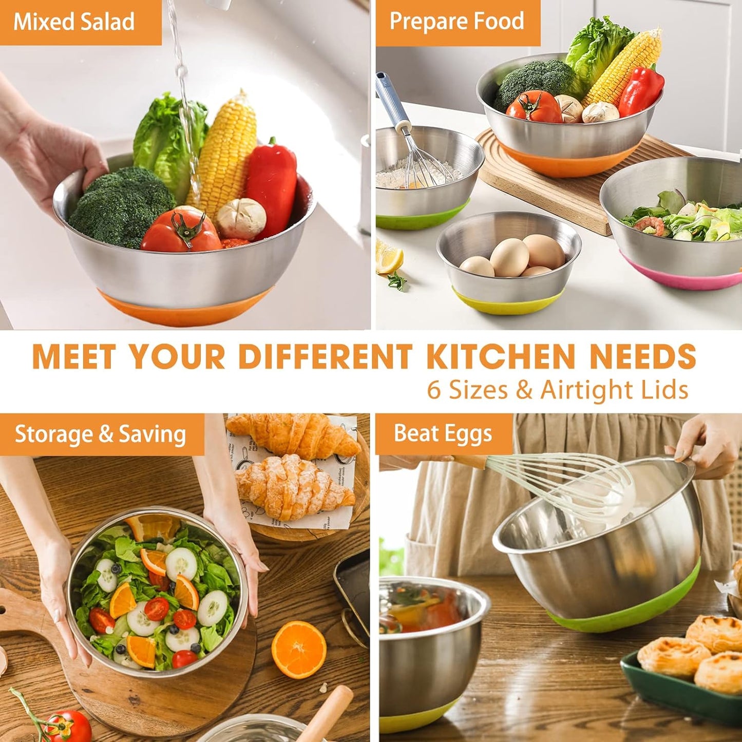 Purilite Select Stainless Steel Mixing Bowl Set