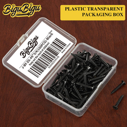 #4 * 2" Wood Screws, Flat Head Phillips Black Stainless Steel, 100Pcs Corrosion Resistant for Wood, Drywall Applications, and Outdoor Use