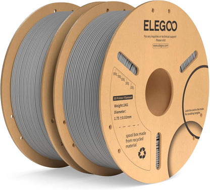 ELEGOO PLA+ Filament 1.75mm Black 4KG, PLA Plus 3D Printer Filament, Dimensional Accuracy +/- 0.02 mm, Tough & High Strength, Fit for Most FDM Printers(1KG/Spool, 2.2 lbs)