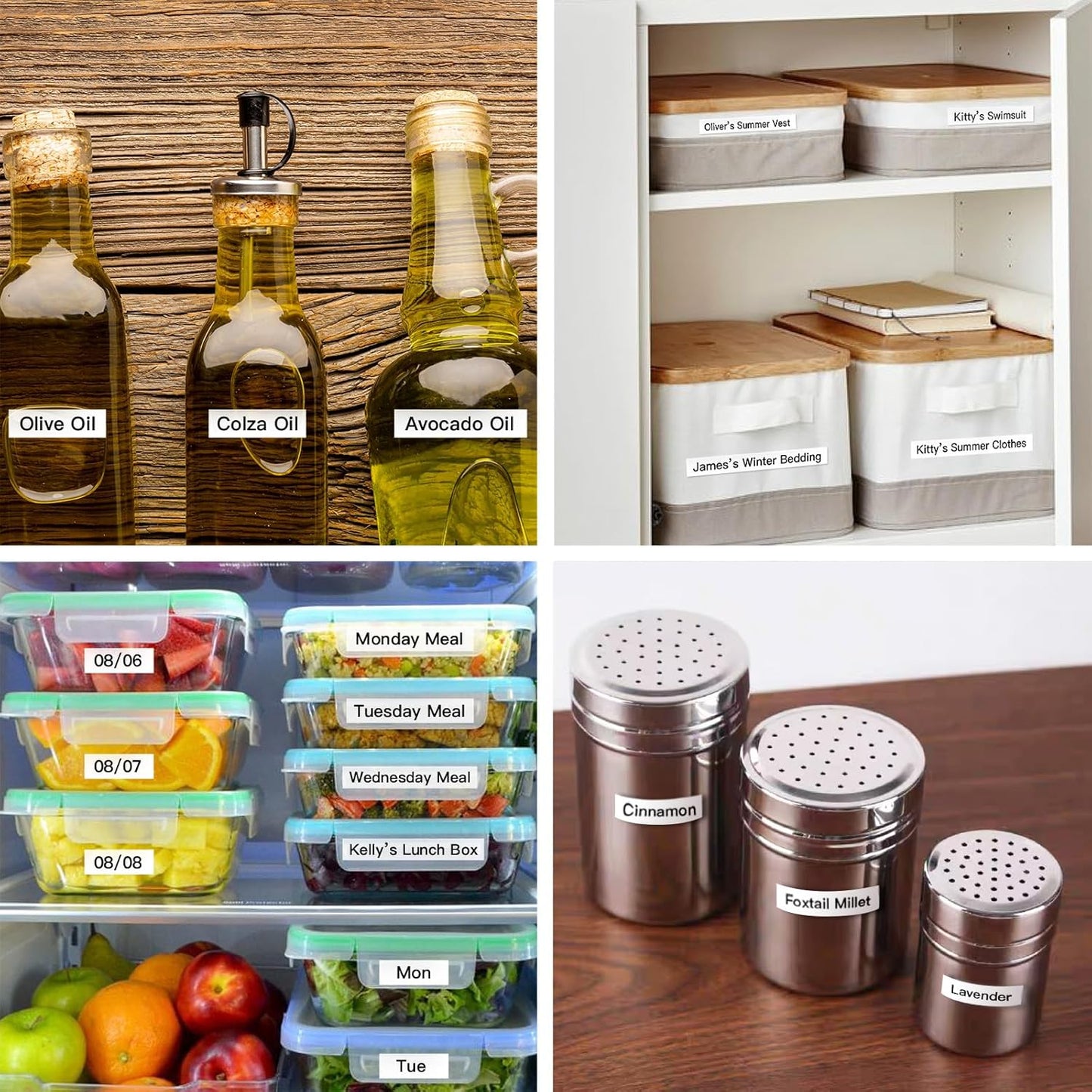 SUPVAN E10 Mini Bluetooth Label Maker Machine with 3 Tapes, Waterproof Label, Versatile App with 40+ Fonts and 600+ Icons, Inkless Labeler for Home, Kitchen, School, Office Organization, Green