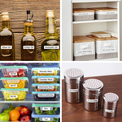 SUPVAN E10 Mini Bluetooth Label Maker Machine with 3 Tapes, Waterproof Label, Versatile App with 40+ Fonts and 600+ Icons, Inkless Labeler for Home, Kitchen, School, Office Organization, Green