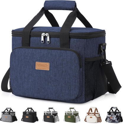 Lifewit Large Lunch Bag Insulated Lunch Box Soft Cooler Cooling Tote for Adult Men Women, Dark Green 12-Can (9L)