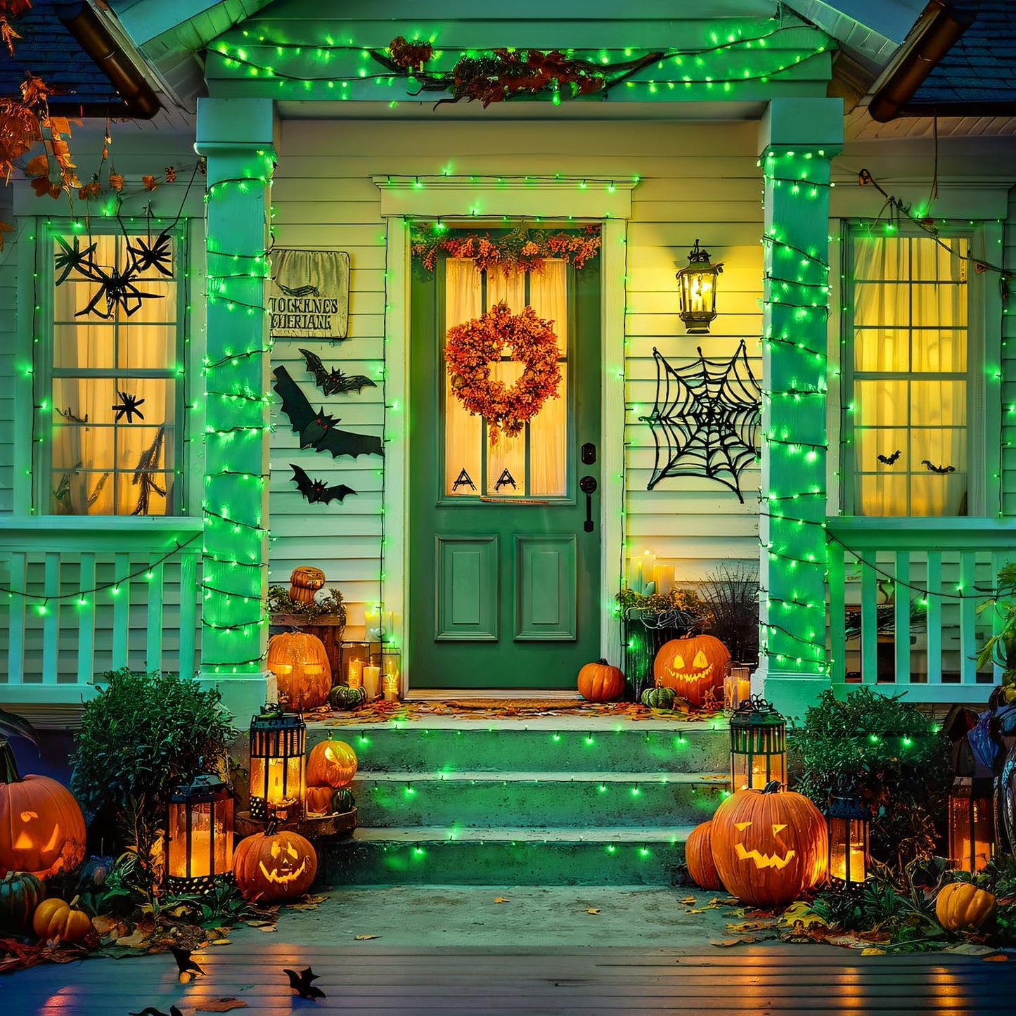 JMEXSUSS 2 Pack 75.5ft Orange Solar Christmas Lights, Total 400 LED Solar String Lights Outdoor Waterproof, 8 Modes Orange Halloween Lights for Tree Patio Garden Thanksgiving Halloween Decorations