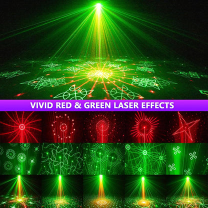 Mini Disco Ball Party Light, 60 Patterns Sound Activated DJ Strobe Lamp with Remote, Red & Green LED Projector, USB Powered Party Favors for Kids Birthday Gift, Home Room Dance Club Decorations