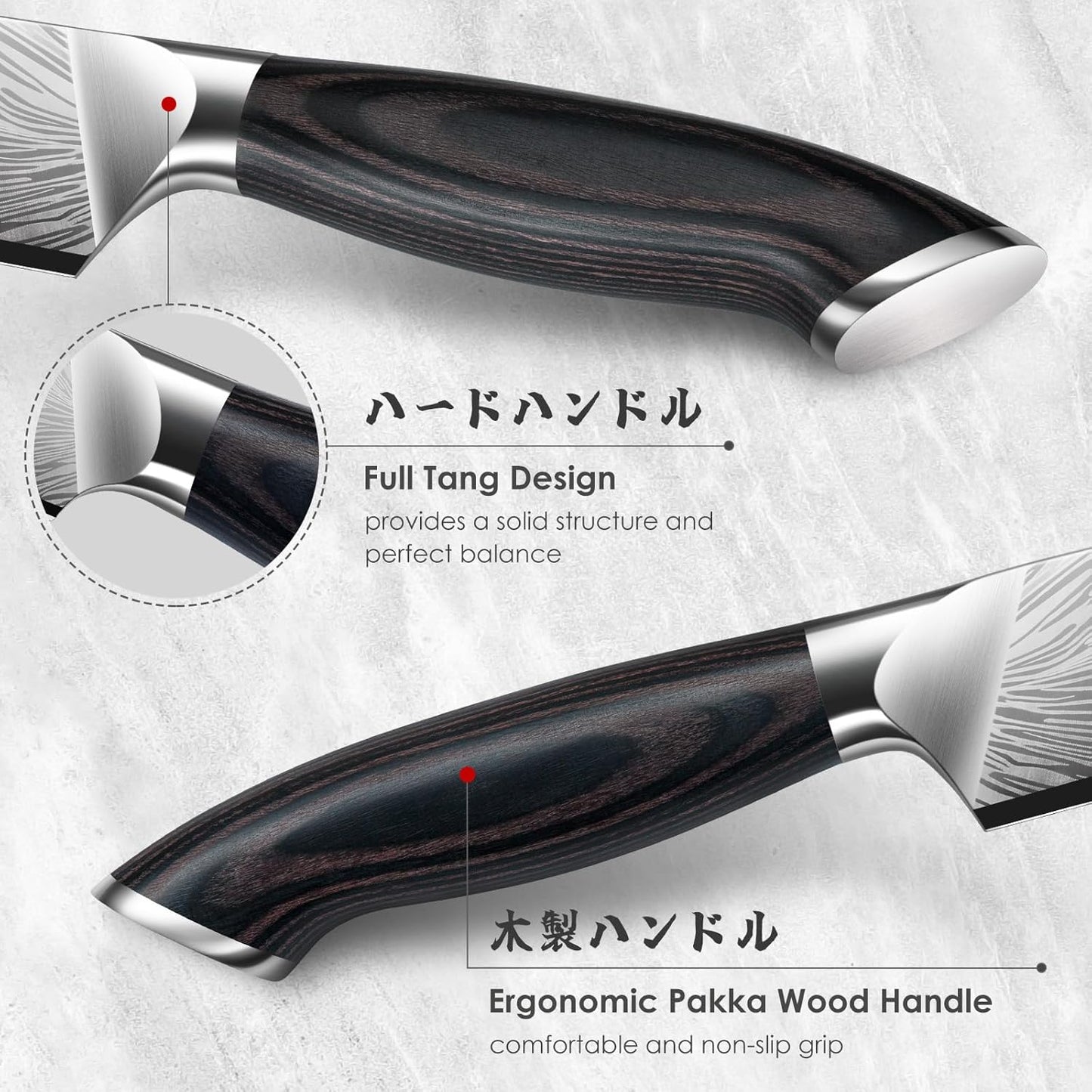 SHAN ZU Fillet Knife 7 Inch, Powder Steel Boning Knife High Carbon Japanese Filleting Knife, Ultra Sharp Deboning Knife for Meat Cutting, Fish Knife with Ergonomic Pakkawood Handle