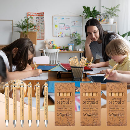 84 Pcs Employee Appreciation Gifts for Coworkers Motivational Ballpoint Pens with Packaging Gift Boxes Back to School Gift Inspirational Thank You Gifts for Teacher Team Staff Nurse Student