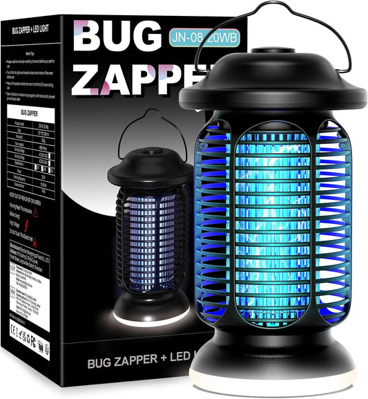 Fiveye Bug Zapper Outdoor Indoor, Electric Fly Zapper with 2W LED Light, 18W Power & 4000V High-Voltage, Coverage Area of 1/2-1 Acre, Waterproof Mosquito Trap Control for Patio Backyard Garden - PuriLite