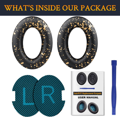 SoloWIT Earpads Cushions for Bose Headphones, Replacement Ear Pads for Bose QuietComfort 15 QC15 QC25 QC2 QC35/Ae2 Ae2i Ae2w/SoundTrue & SoundLink Around-Ear Series - QC25 PL Black&Blue