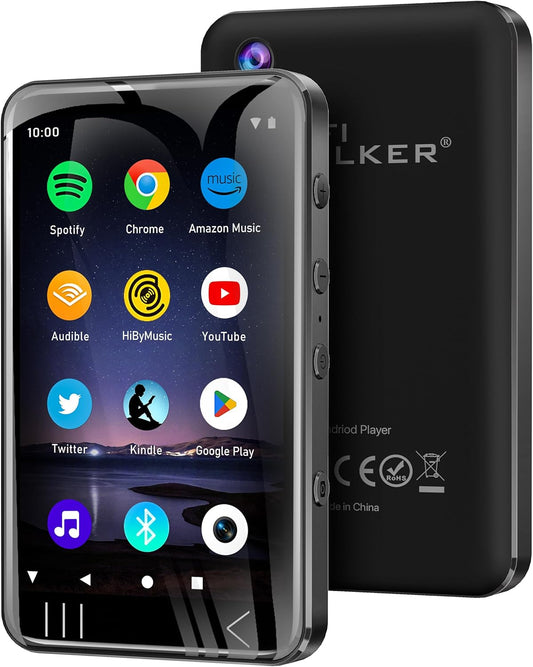MP3 Player with Bluetooth and WiFi, Music Player with Camera Spotify Pandora,Amazon Music, 4" Touch Screen Android MP4 MP3 Player with Speaker 144GB MP4 & MP3 Player for Travel Sport