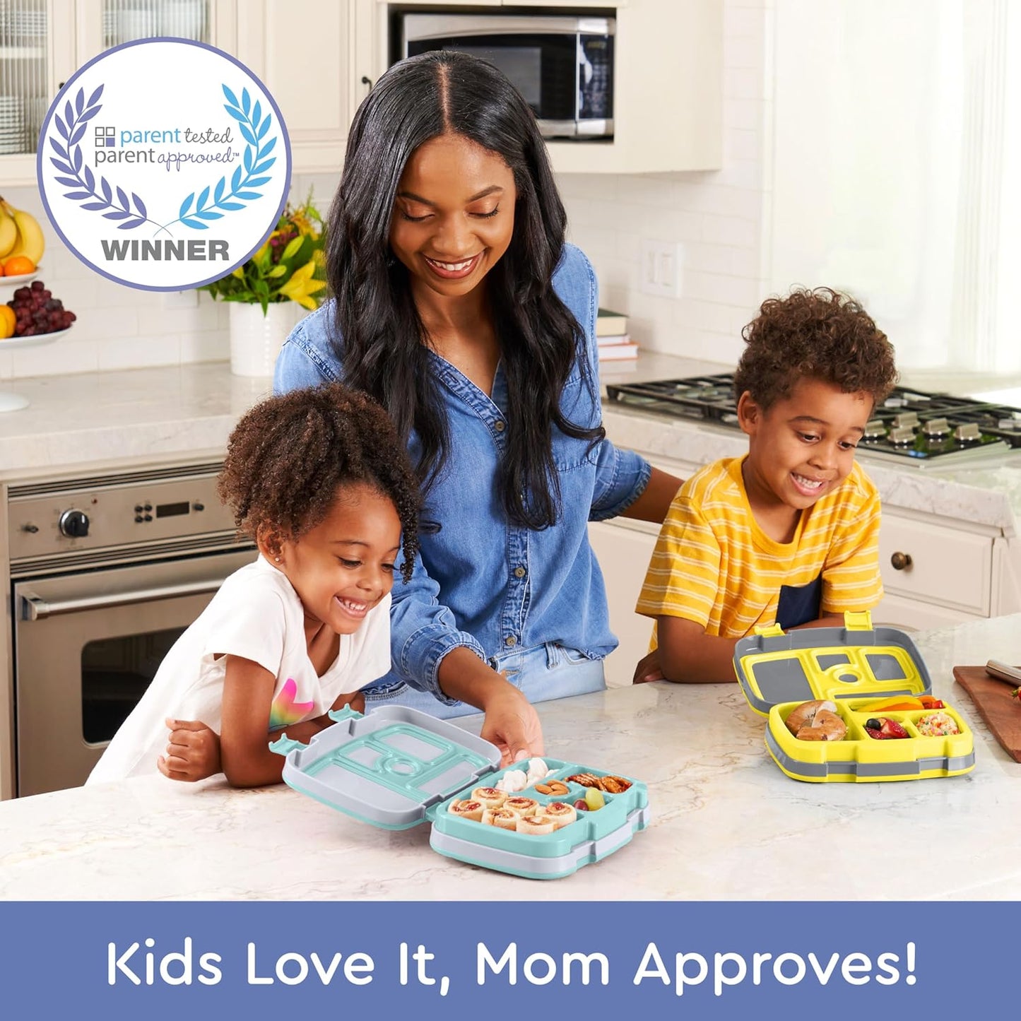 Bentgo Kids Prints (Unicorn) - Leak-Proof, 5-Compartment Bento-Style Kids Lunch Box - Ideal Portion Sizes for Ages 3 to 7 - BPA-Free and Food-Safe Materials