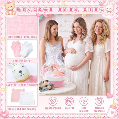 16 Pcs Baby Girl Basket Gift Set Newborn Supply Essentials Stuff