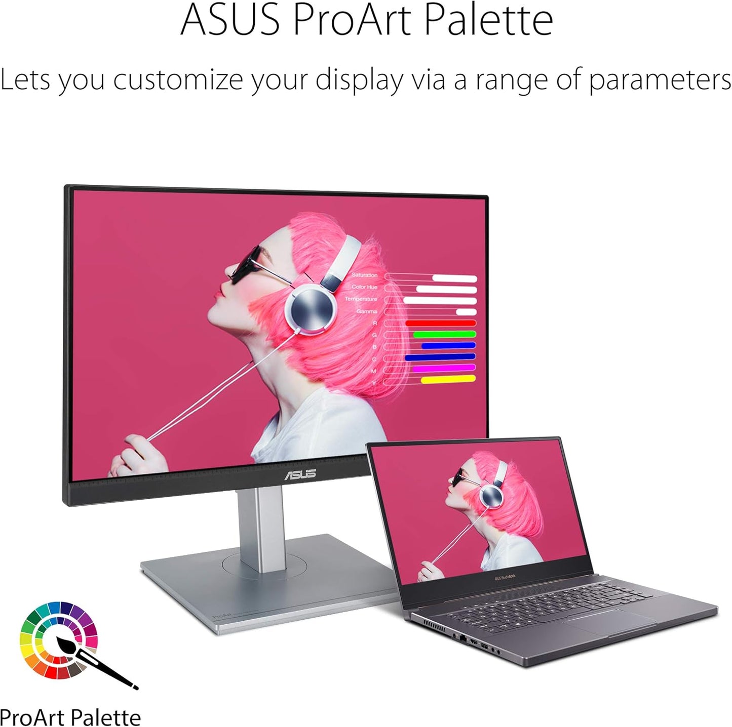 ASUS ProArt Display PA279CV 27” 4K HDR UHD (3840 x 2160) Monitor, IPS, 100% sRGB/Rec. 709, ΔE < 2, USB-C DisplayPort HDMI USB hub, Calman Verified, Eye Care, Tilt Pivot Swivel Height Adjustable