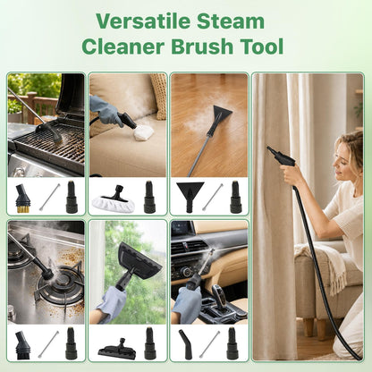 New Upgraded Chemical-Free Cleaning for Cars, Kitchen, Tiles, Bathroom Grout, Upholstery, 6 Level Adjustable, 310kPa, 108°C Handheld Portable Steam Cleaner With 15 pcs Accessories for Home