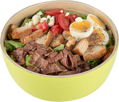 Restaurantware-Bambuddha 51 Ounce Extra Large Salad Bowl, 1 Heavy-Duty Round Salad Bowl - Sustainable, Reusable, Blue Bamboo Serving Dish, for Serving Salads, Fruits, and Appetizers