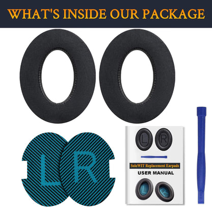 SoloWIT Earpads Cushions for Bose Headphones, Replacement Ear Pads for Bose QuietComfort 15 QC15 QC25 QC2 QC35/Ae2 Ae2i Ae2w/SoundTrue & SoundLink Around-Ear Series - QC25 PL Black&Blue