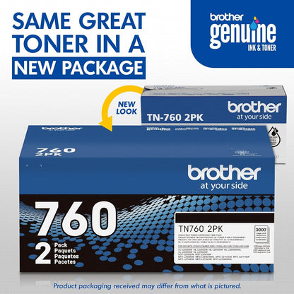 Brother original TN730 High-Yield Black Toner Cartridge, higher yield for value, original toner replacement cartridges, for Brother laser printers HL-L2395DW, DCP-L2550DW, MFC-L2750DW, and more