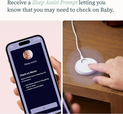 Owlet Dream Sock - Smart Baby Monitor View Heart Rate and Average Oxygen O2 as Sleep Quality Indicators. Wakings, Movement, and Sleep State. Digital Sleep Coach and Sleep Assist Prompts, Mint
