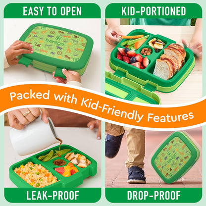 Bentgo Kids Prints (Unicorn) - Leak-Proof, 5-Compartment Bento-Style Kids Lunch Box - Ideal Portion Sizes for Ages 3 to 7 - BPA-Free and Food-Safe Materials