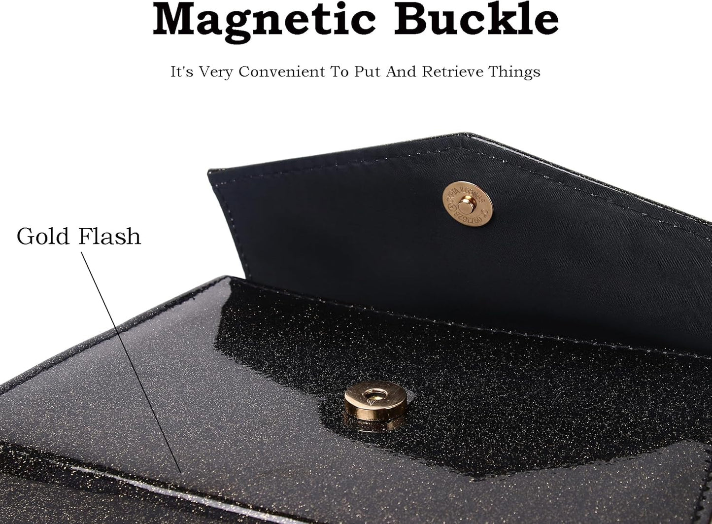 MUDUO Women's Glittering Evening Bag Party Clutches Wedding Purses Cocktail Prom Handbags - PuriLite