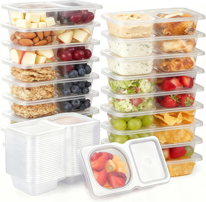 Pure Future Snackle Box Container with Handle - 8 Compartment Divided Serving Tray with Lid - Crystal Clear Charcuterie Box for Travel, Parties, Movie Nights & Daily Snacks (Hand Wash Only)