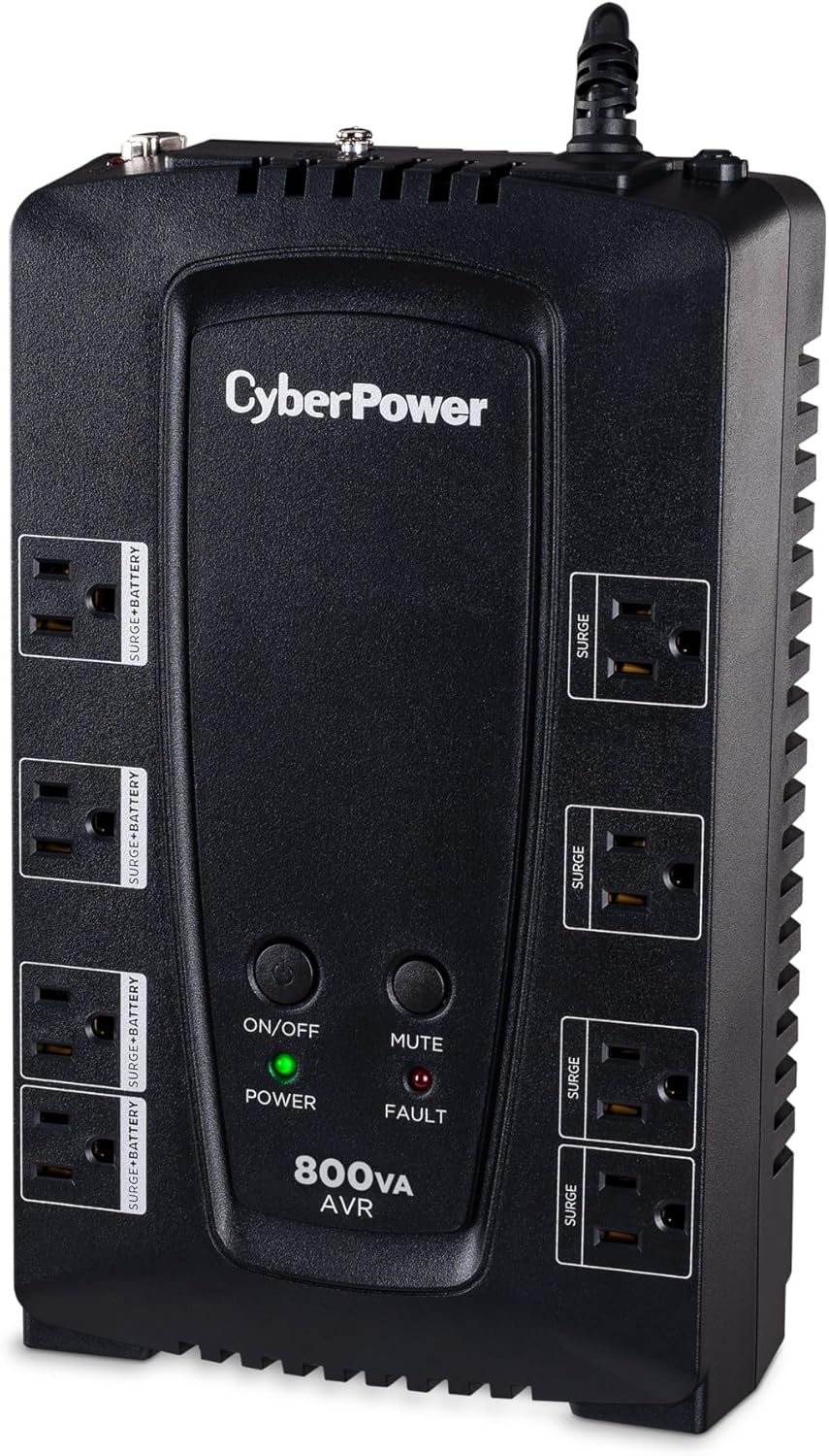 CyberPower CP685AVRG AVR UPS System, 685VA/390W, 8 Outlets, Compact