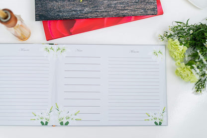 Customoffi Funeral Guest Book – Best for Memorial Service, Registry Book, Condolence and Bereavement Book – Classic and Elegant with 15 Sheets for Names and Memories