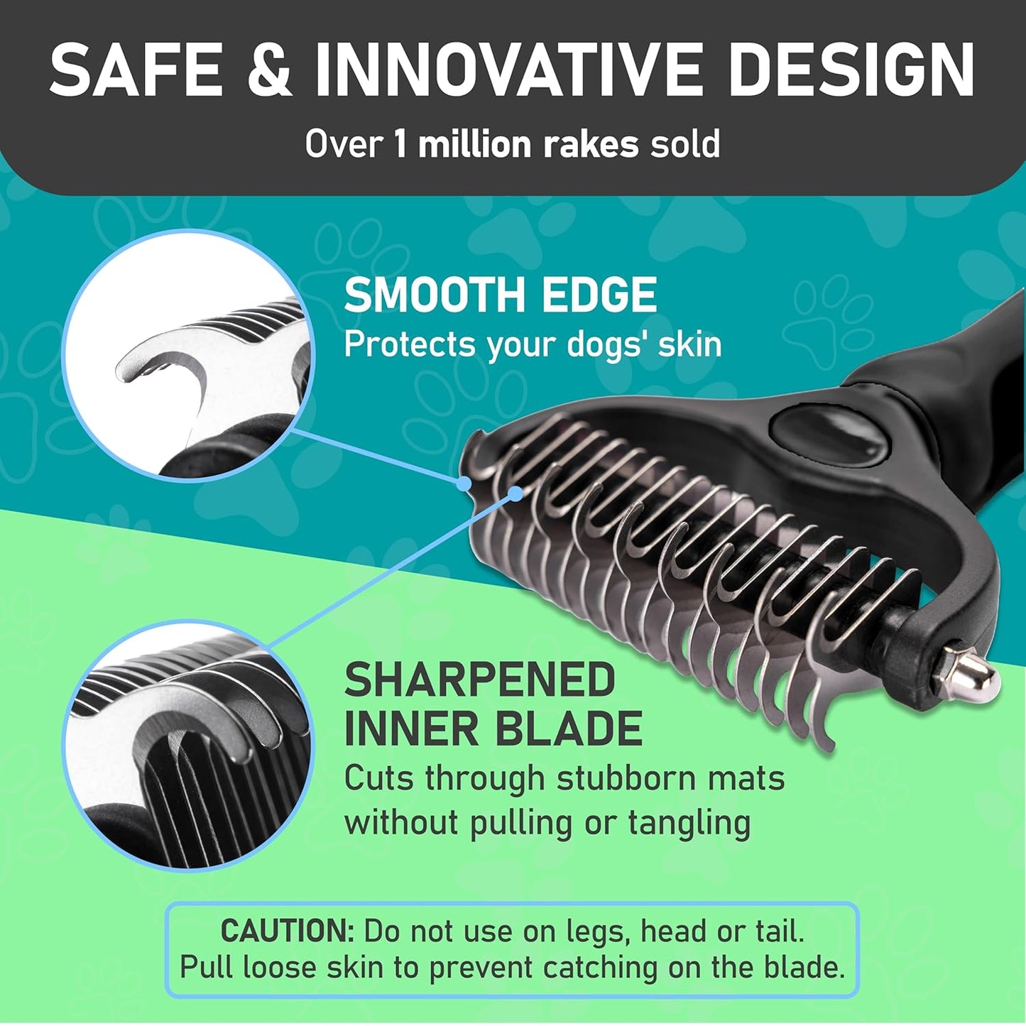 Maxpower Planet Pet Grooming Brush - Double Sided Shedding, Dematting - Undercoat Rake for Dogs - Dog Grooming Brush - Deshedding Brush for Dogs - Dog Brush, Cat Brush, Reduce Shedding by 95%, Black